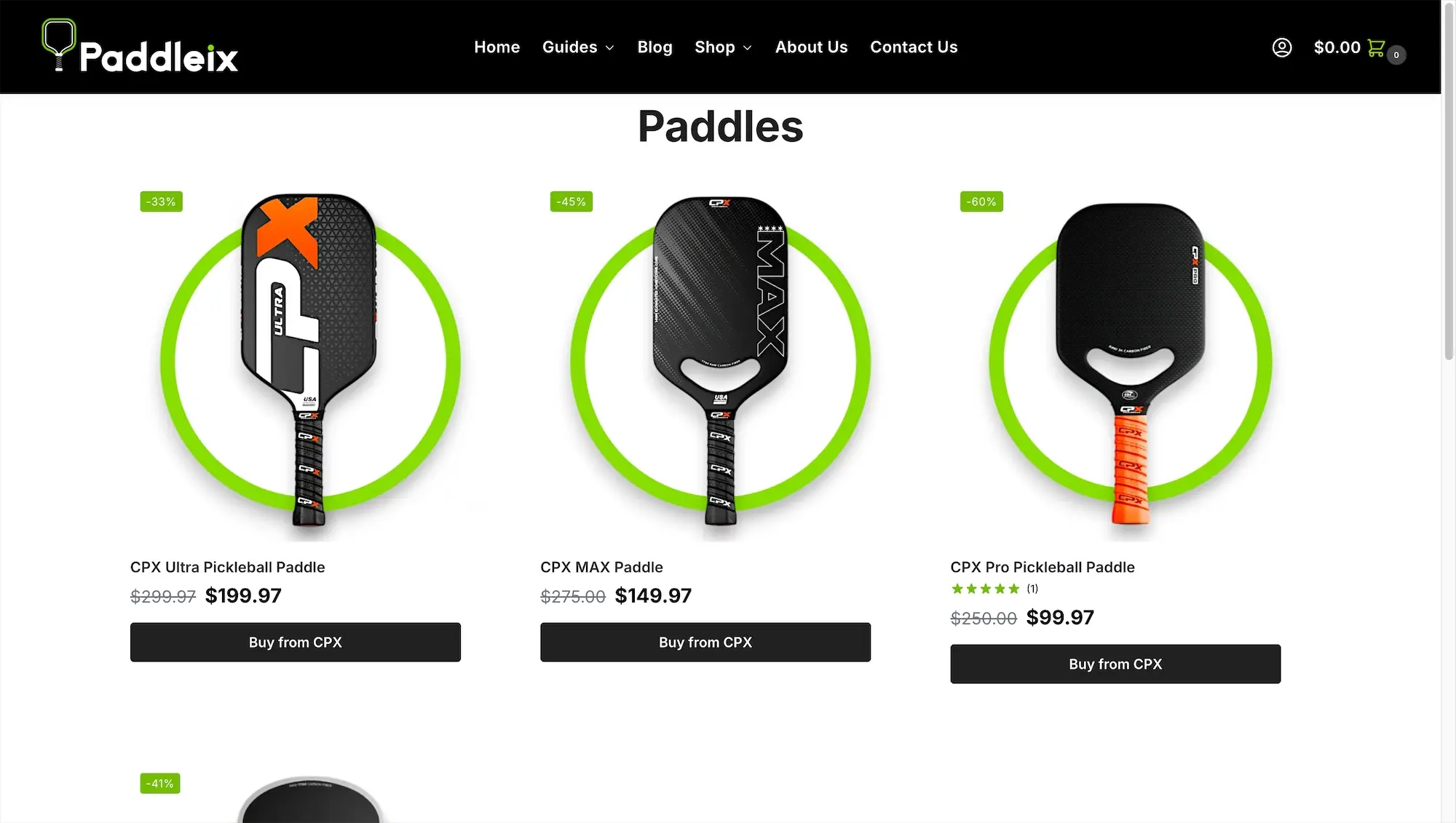 Paddleix Product page I design